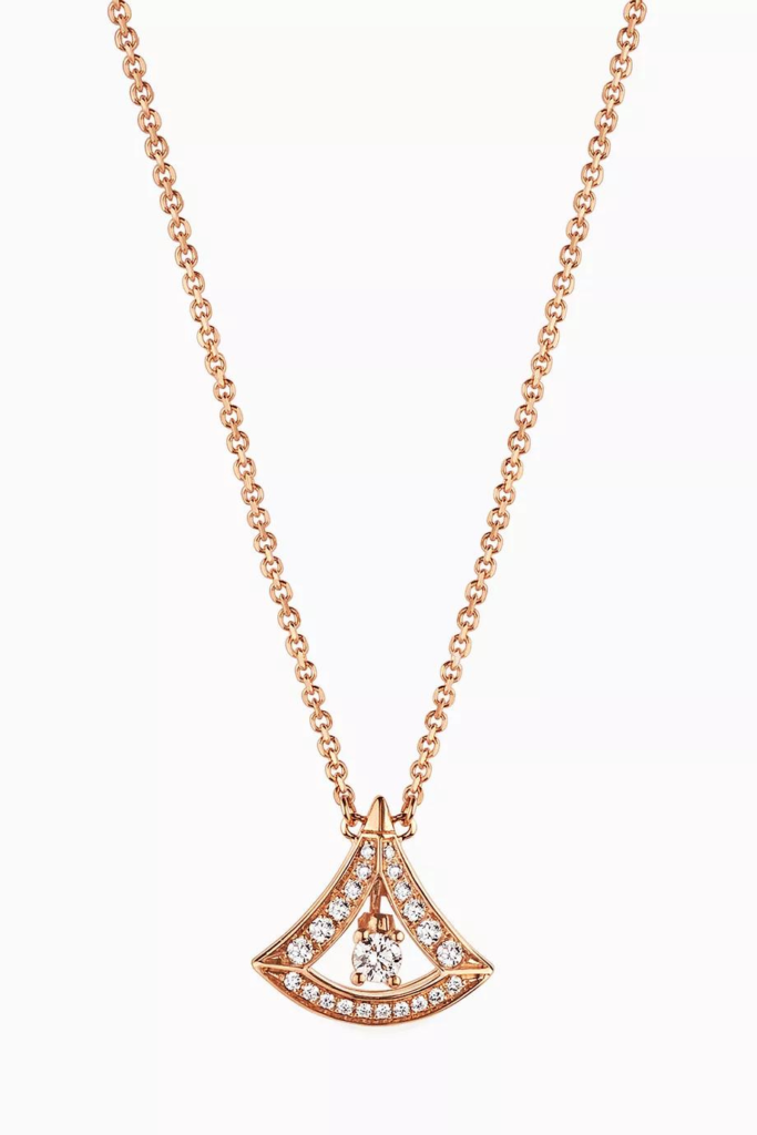 Divas' Dream Diamond Necklace in 18kt Rose Gold - Ounass Essentials: